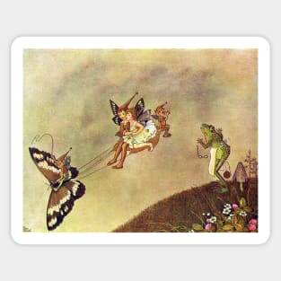 The Butterfly Chariot - Ida Rentoul Outhwaite Sticker